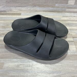 Oofos Ooahh Sports Recovery Unisex Black Slide Sandals EUR 42 Men’s 9 Women’s 11